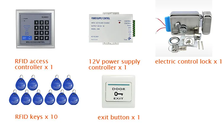 Бесплатная доставка дешевая Rfid система контроля допуска к двери комплект + Электрический дверной замок с ключом + RFID считыватель