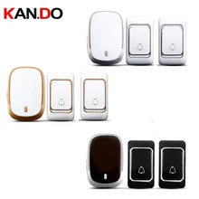 Различное разноцветное кольцо 2 излучающих беспроводных дверных колокольчиков мощность 110-220 В дверной звонок Водонепроницаемый 300 м дверной Звонок