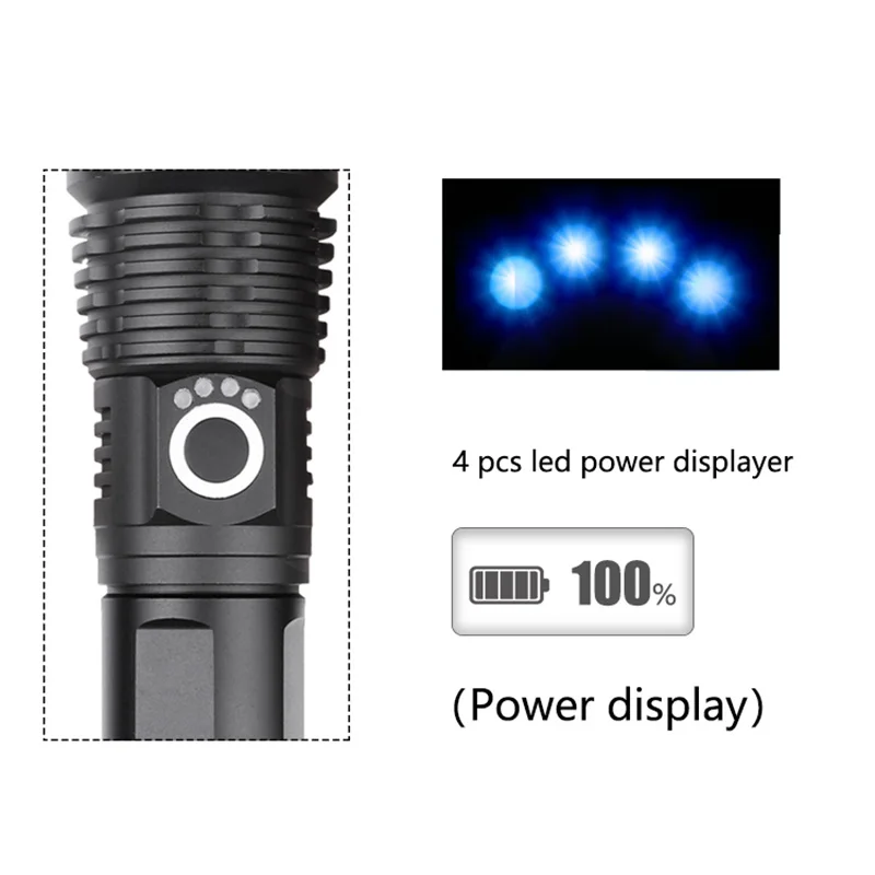 Z20Dropshipping ультра яркий Xlamp XHP50.2 самый мощный фонарик USB зум светодиодный фонарь XHP50