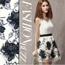 Мощный свет органза вышивка, кружевная ткань изготовленная на заказ высокая-конец ткани для одежды