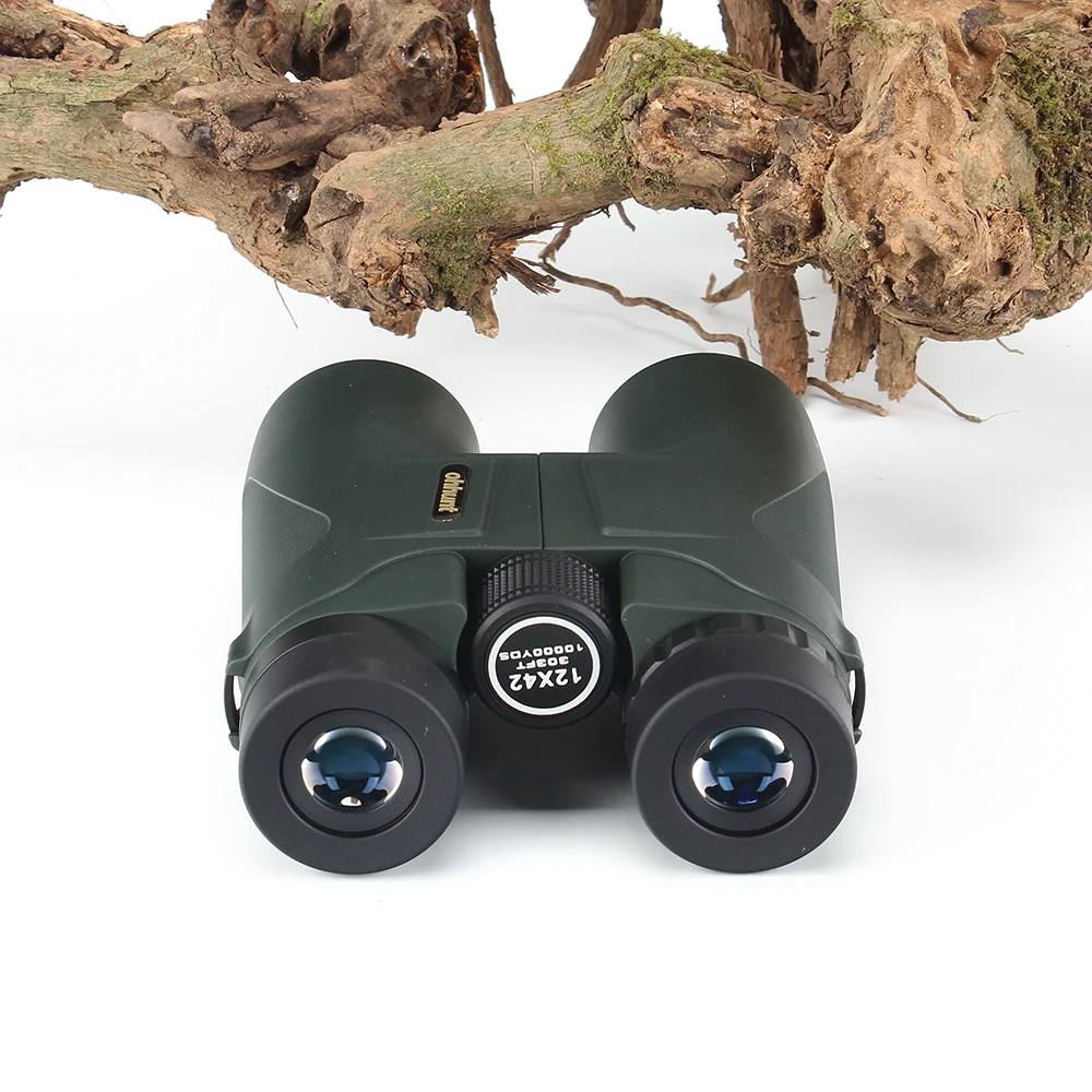 Ohhunt 12X42 бинокль PORRO Bak4 призменный телескоп Мощность зум широкоугольной оптикой