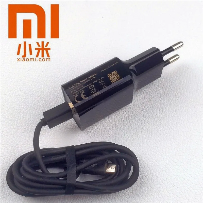 Original EU Black XIAOMI redmi 6a charger 5V/2a usb power adapter Usb Cable For redmi 5a 4a 6 4x 5 plus mi note 3 5 6 pro s2