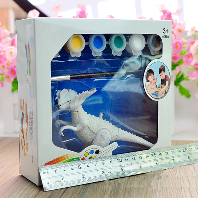 1Piece-Plastic-Dinosaur-Model-Hand-Painted-Pen-Color-Painted-Plaster-Children-Doll-DIY-Model-3D-Dinosaur (4)