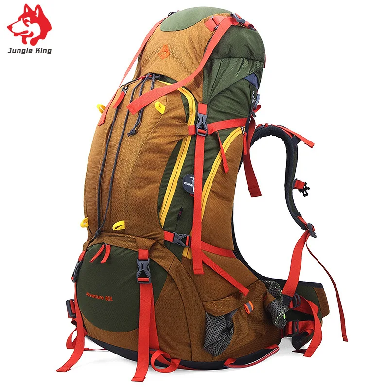 Jungle King 2017 Outdoor professional mountaineering bag 80L heavy backpack large capacity necessary sports camping hiking Jungle King 2017 Outdoor professional mountaineering bag 80L heavy backpack large capacity necessary sports camping hiking