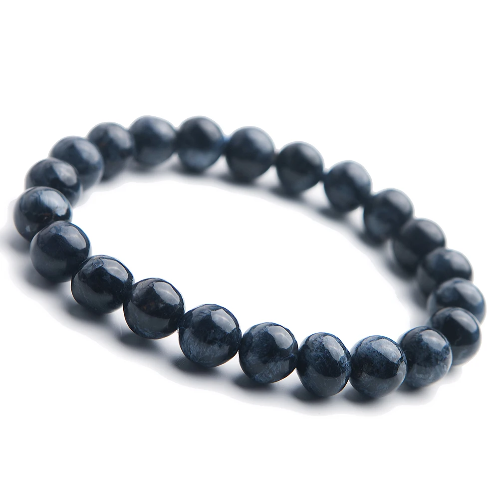 

Newly Natural Blue Pietersite Namibia Bracelet 9mm Cat Eye Woman Man Reiki Stone Gift Best Chatoyant Round Beads AAAAA