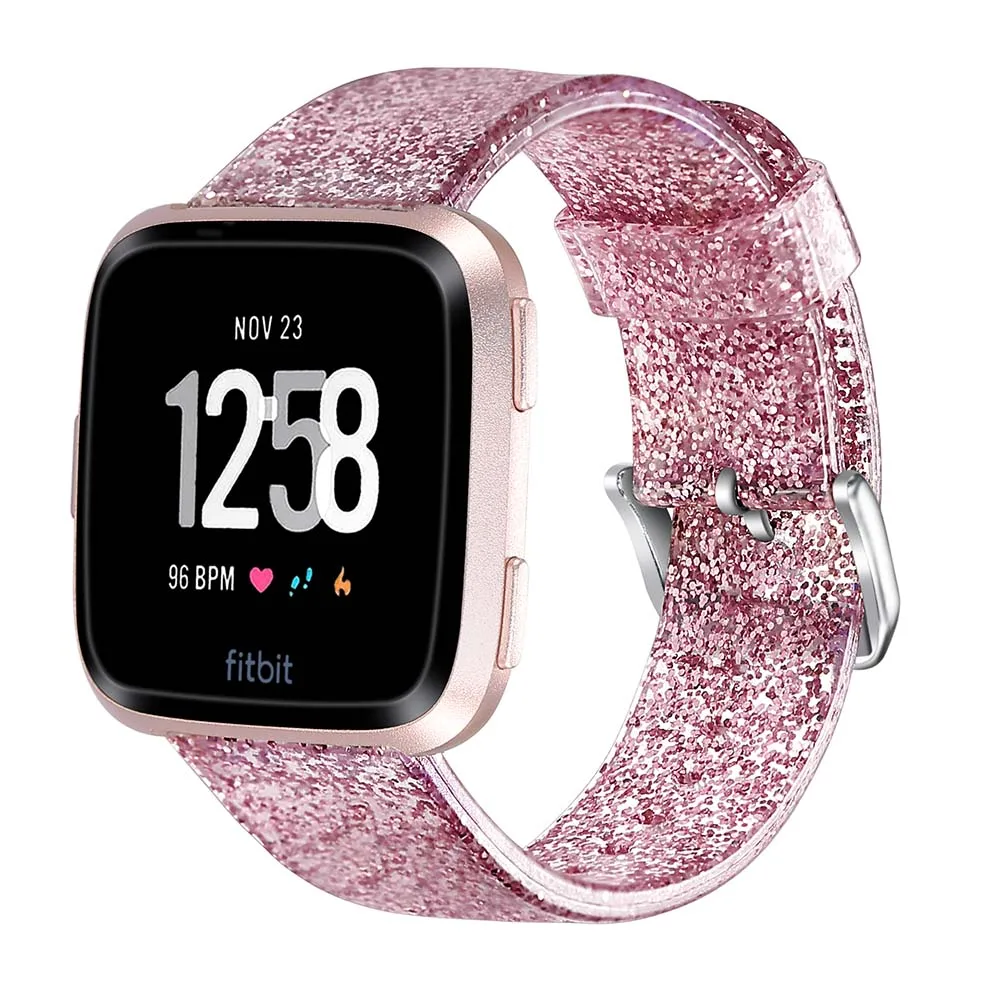 Блестящие модные сменные браслеты наручные часы ремешок аксессуары для Fitbit Versa lite/Versa Sport Smartband