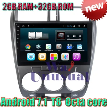 

WANUSUAL 10.1"Octa Core 32G 2G RAM Android 7.1 GPS Navigation For Honda CITY 2008 2009 2010 2011 2012 2013 2014 With BT WIFI Map