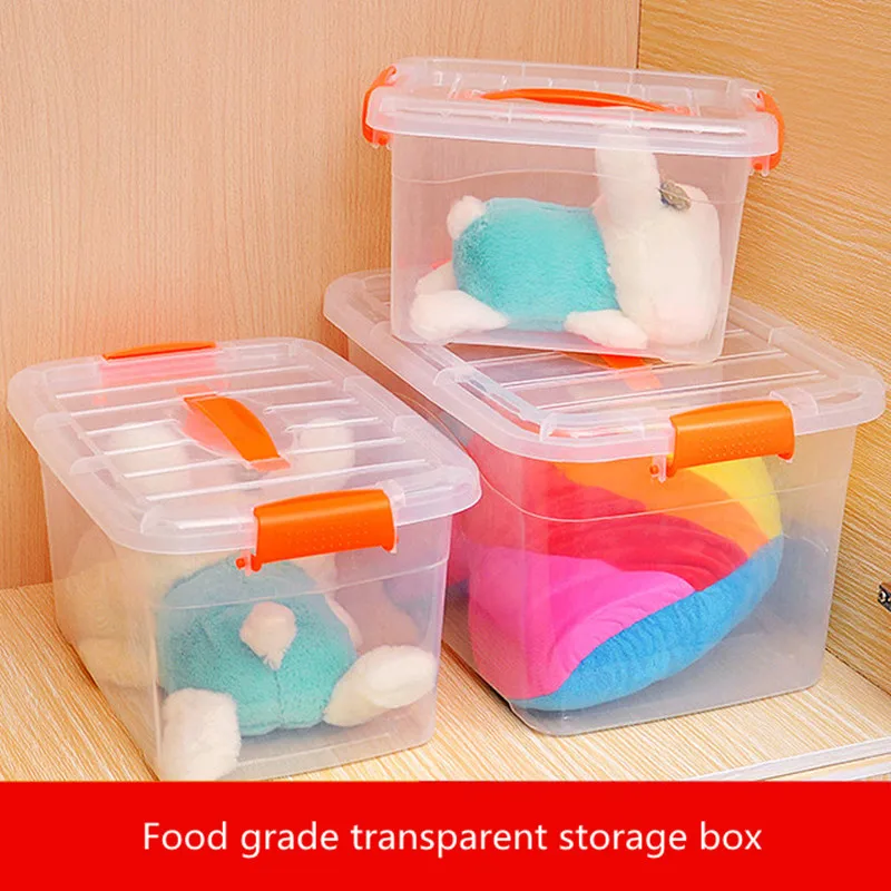 

Food grade transparent storage box, sorting box, plastic case, size, number, portable storage box, clothes storage box.