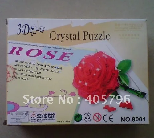 DIY TOY 3D Crystal Puzzle (rose pattern) Educational toy