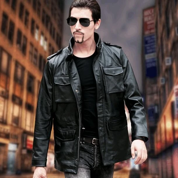 Chaquetas clásicas de M65 para hombre, chaqueta de cuero de motorista talla grande, 2021 - AliExpress