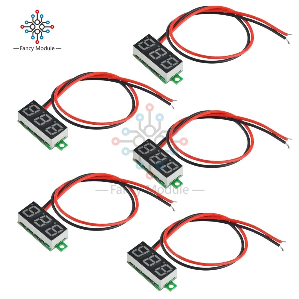 1 шт. 0,28 дюймов 2,5 V-30 V Мини цифровой вольтметр Напряжение метр тестер светодиодный Экран электронный Запчасти аксессуары Цифровой вольтметр