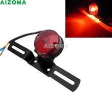 Vintage Integrated Tail Light Cafe Racer Mini Brake License Plate Lamp Motorcycles Taillight For Harley Suzuki Cruisers Bobber