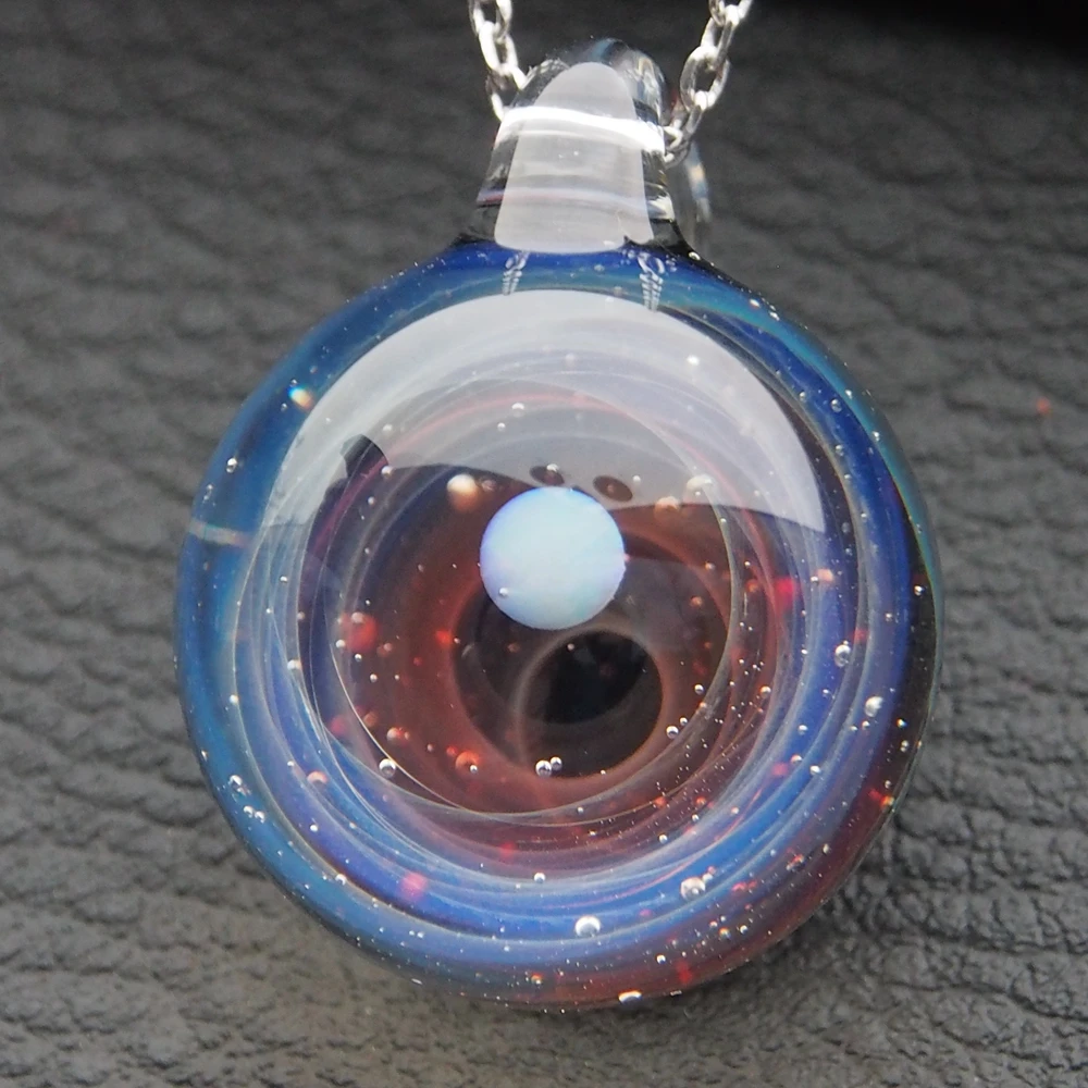 Уникальный Опал Камень Вселенная стекло планеты кулон ожерелье галактика Веревка Цепь солнечная система ожерелье для женщин подарок