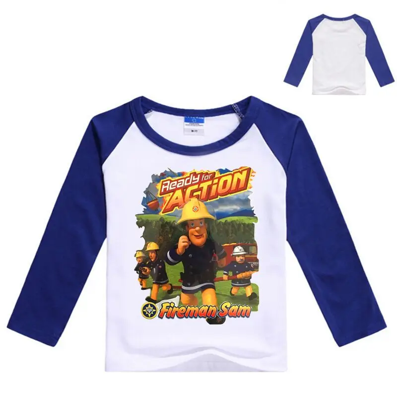 Пожарный футболка Дядя Сэм Демисезонный с длинным рукавом детская футболка летние детские топы с принтом «Mama's Boy» модная детская одежда Топ fser4e