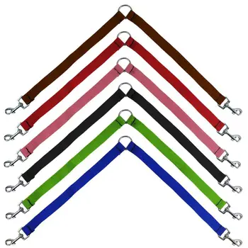 

Strong Nylon Double Twin Coupler Dog Pet Lead Leash with Clip for Collar Harness Free Shipping