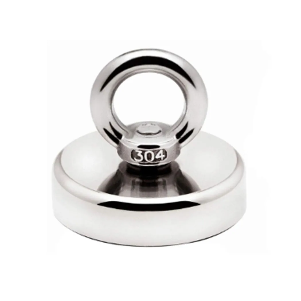 

225Kg/496lbs fishing Magnet Strong N52 Neodymium Permanent Magnet Fishing Option Magnetic Material Base 75mm