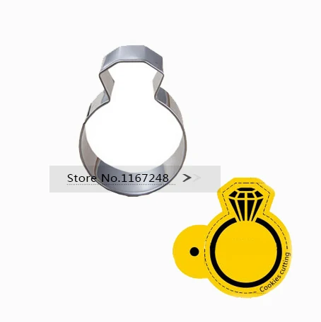 

2pcs/Lot Diamond Ring Cookies Cutter Wedding Decoration Cake Mould Cookies Stencil Fondant Cake Decorating Tools Biscuits Mold