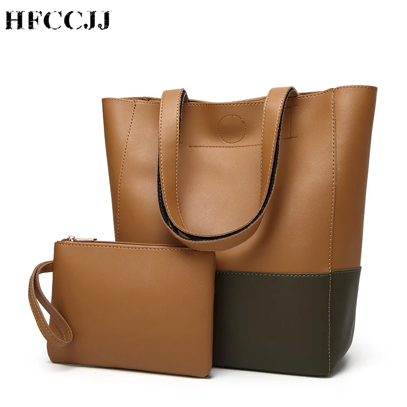 

NEW High Quality Panelled Composite Bags for Women 2019 Female Large-Capacity Handbag Casual Shoulder Messenger Bag HC023