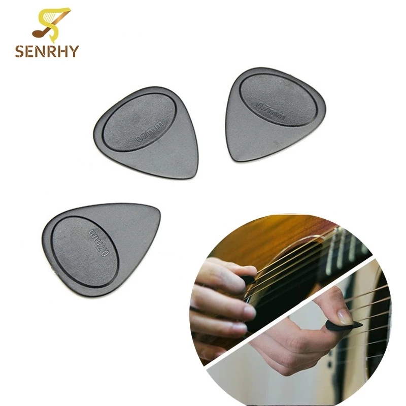 

10Pcs 0.7mm Black Nylon Guitar Picks Plectrum Toughness Anti Slip Guitarra Picks For Acoustic Ukelele Guitar Parts & Accessories