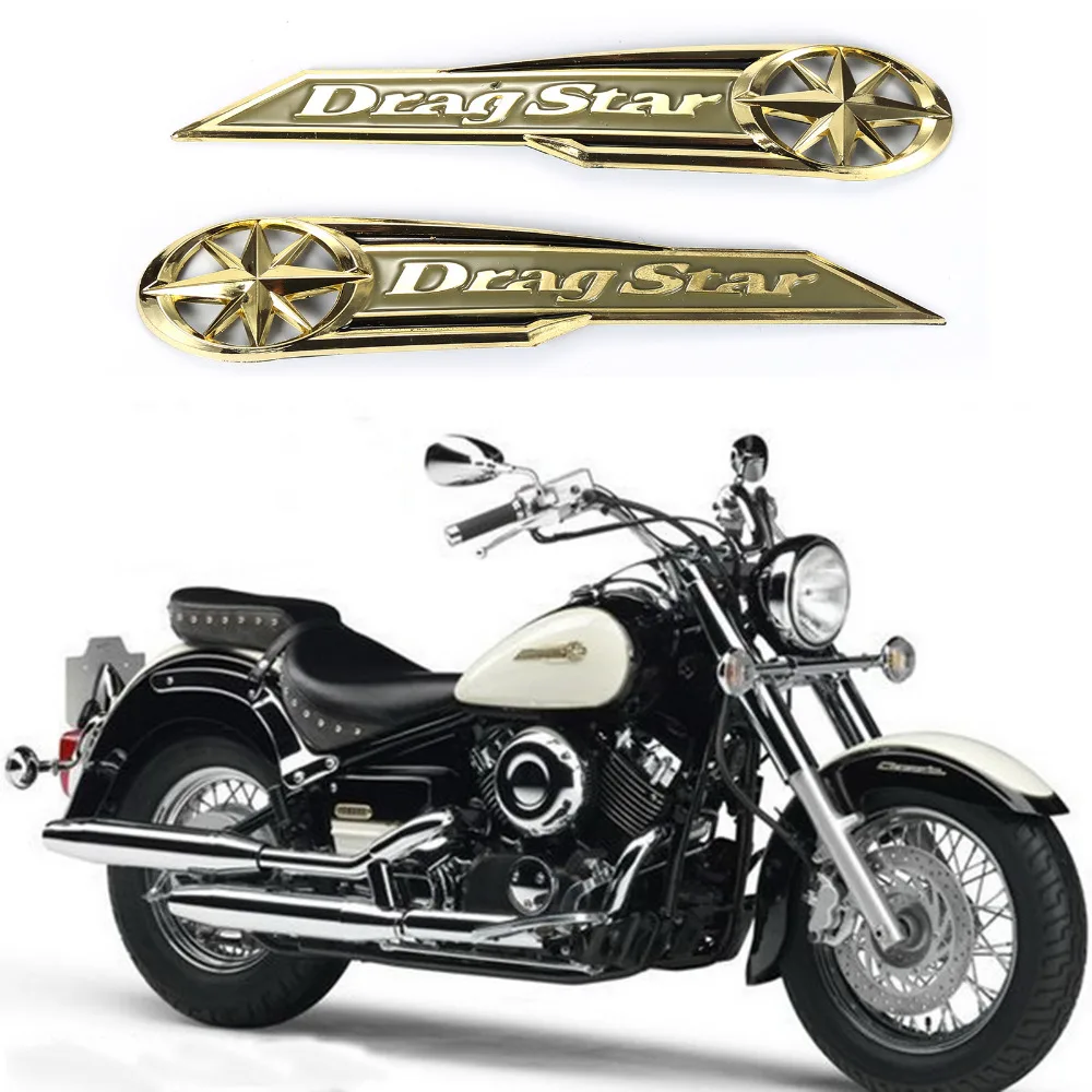 3D Gas Tank Chrome Decal Motor Stiker Asli Untuk Yamaha Vstar XV