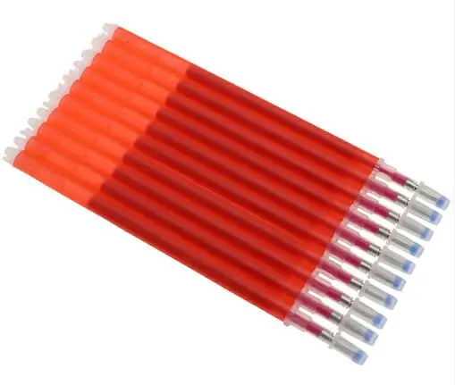 Термо стираемая ручка высокая температура исчезающая ткань маркер заправки и металлические швейные измерительные линейки для квилтинга швейный инструмент - Цвет: 10pcs Red