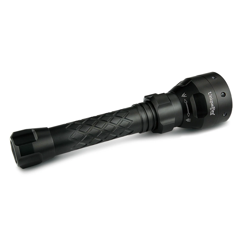UniqueFire 300Lm 1406-XPE 3-Modes Waterproof LED Flashlight Camping TorchTactical Lantern 18650 + Gun Mount3