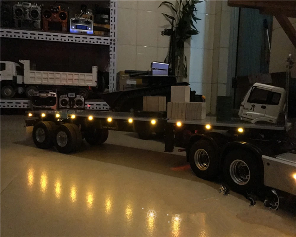 Дистанционное управление actros прицеп грузовик декоративные боковые светодиодные фонари бар для tamiya 1:14 весы трактор scania R620 beenz 3363 MAN tgx