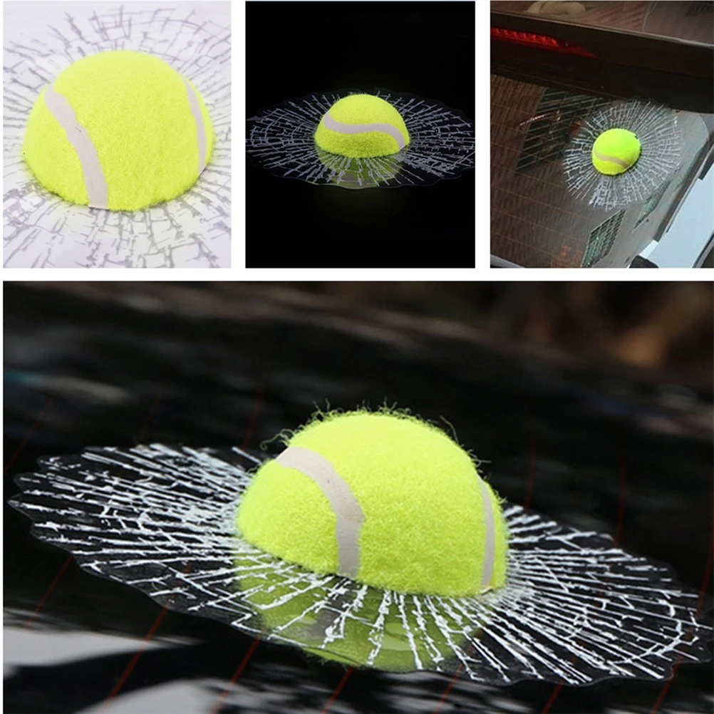 

Car Body Window Sticker 3D Car Stickers Auto Car Styling Ball Hits Self Adhesive Baseball Tennis Basketball Football Funny Decal