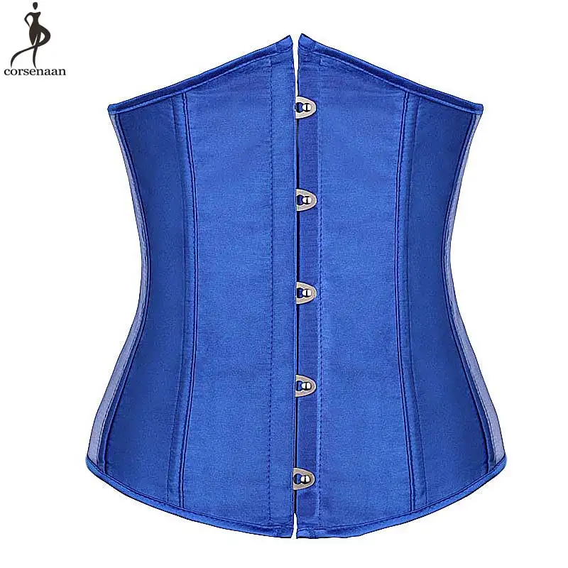 

Corset Mujer Satin Underbust Korset Gothic Korsett For Women Sexy Gorset Minceur Black White Korse Gothique Femme Bone Corsets