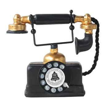 

Newly Vintage Telephone Statue Antique Shabby Old Phone Figurine Home Decor