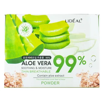 

Natural Aloe Vera Pressed Powder Makeup Moisturizer Whitening Smooth Foundation Concealer MH88