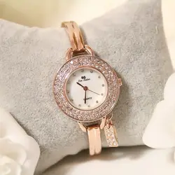 2018 Высокое качество Модный Топ бренд класса люкс Diamond Часы для женщин кварцевые со стразами водостойкие Золотые женские Малый Reloj Mujer
