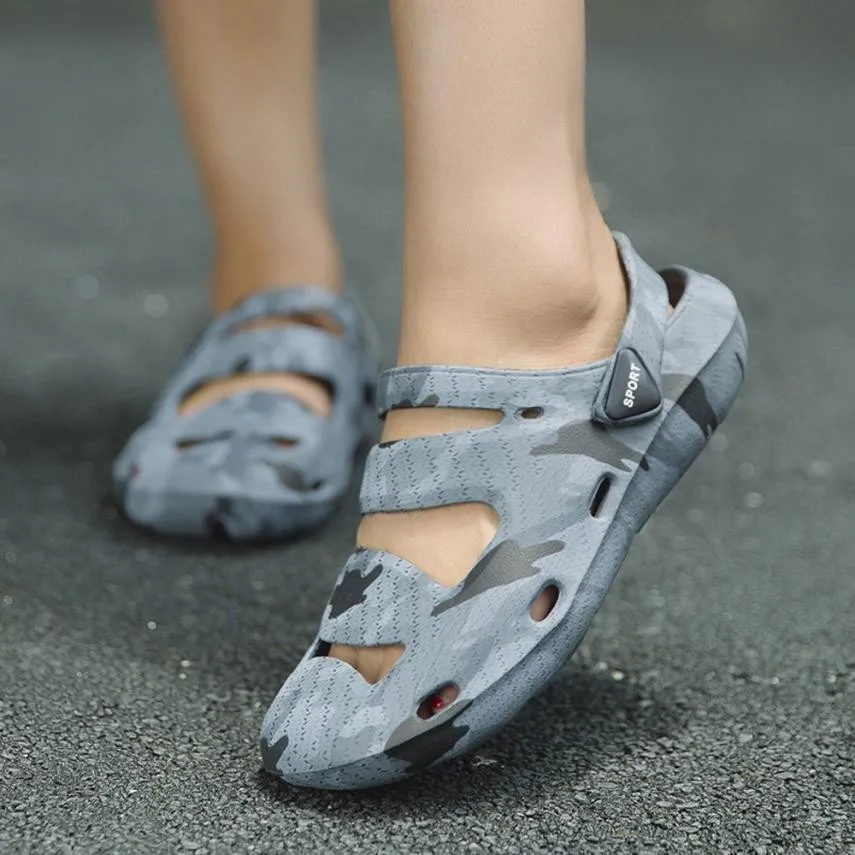 

Men's Summer Shoes Comfort Anti-Slip Shower Sandals Breathable Men Slippers Hold Lighted Casual Outdoor Beach UnisexShoes Newest