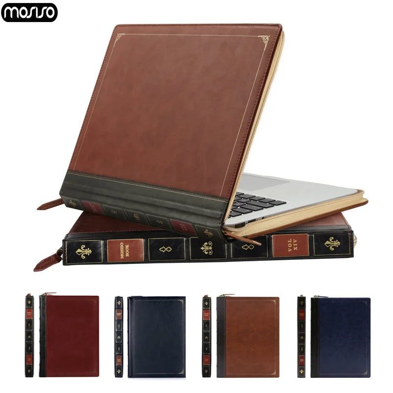 

MOSISO Vintage PU Leather Case For Macbook Air 13 Pro Retina 13 15 Touch Bar Laptop Case Cover for Macbook Air 13 inch A1932 New