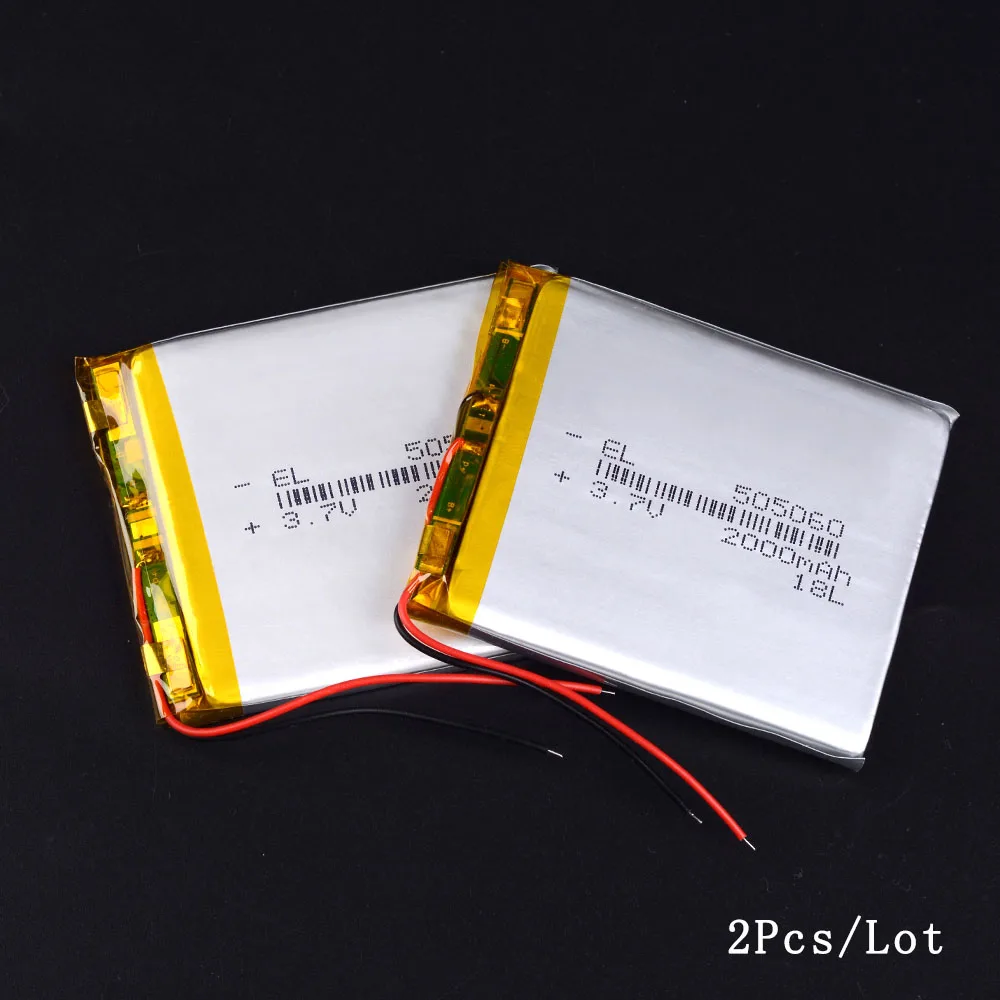 505060 3,7 v 2000 mAh Li-Ion Lipo Клетки литий Li-Po полимера Перезаряжаемые Батарея для power bank диск - Цвет: 2