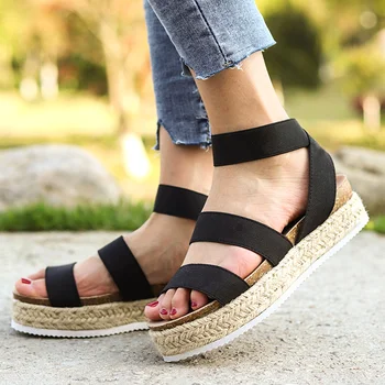 

2019 Women Platform Sandals Plus Size Wedges Shoes For Women High Heels Sandals Summer Shoes Flip Flop Chaussures Femme