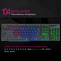 מחשב נייד ניו iMice Gaming Keyboard 104 keycaps RGB תאורה אחורית מכנית Feeling מקלדת משחק מקלדות עם RU מדבקה עבור מחשב נייד (5)