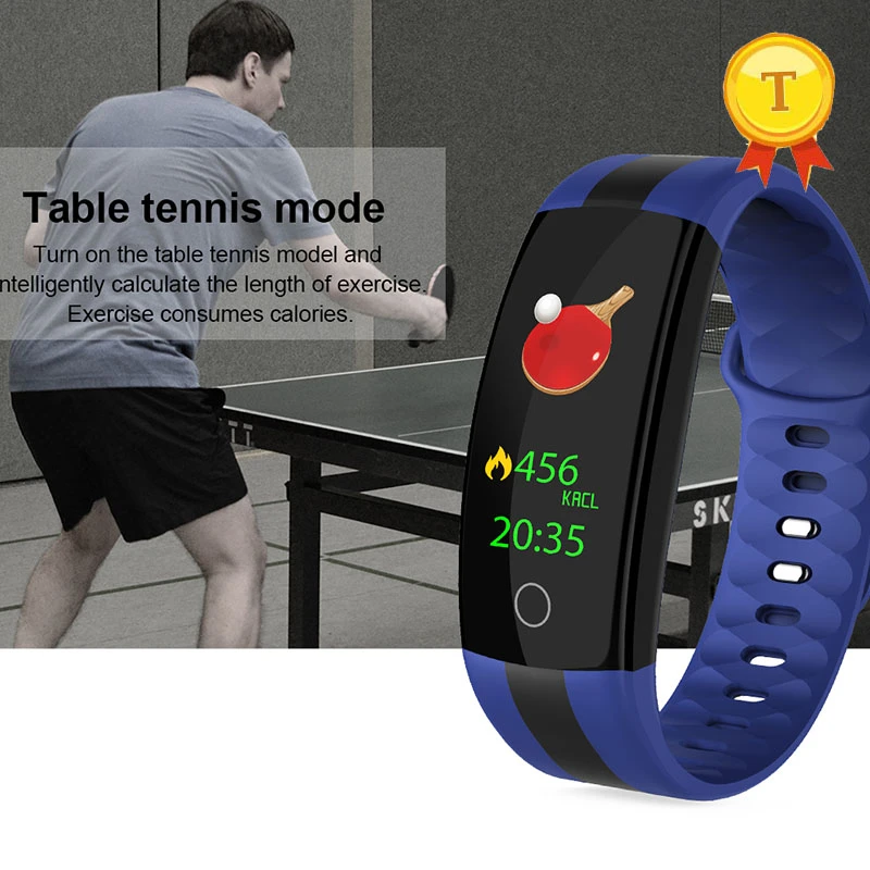 Reloj de pulsera inteligente modo de tenis de mesa, con rastreador Fitness, compatible con Whatsapp, sincronización de correo electrónico, frecuencia cardíaca, PK band 3, 2018|Pulseras inteligentes| - AliExpress