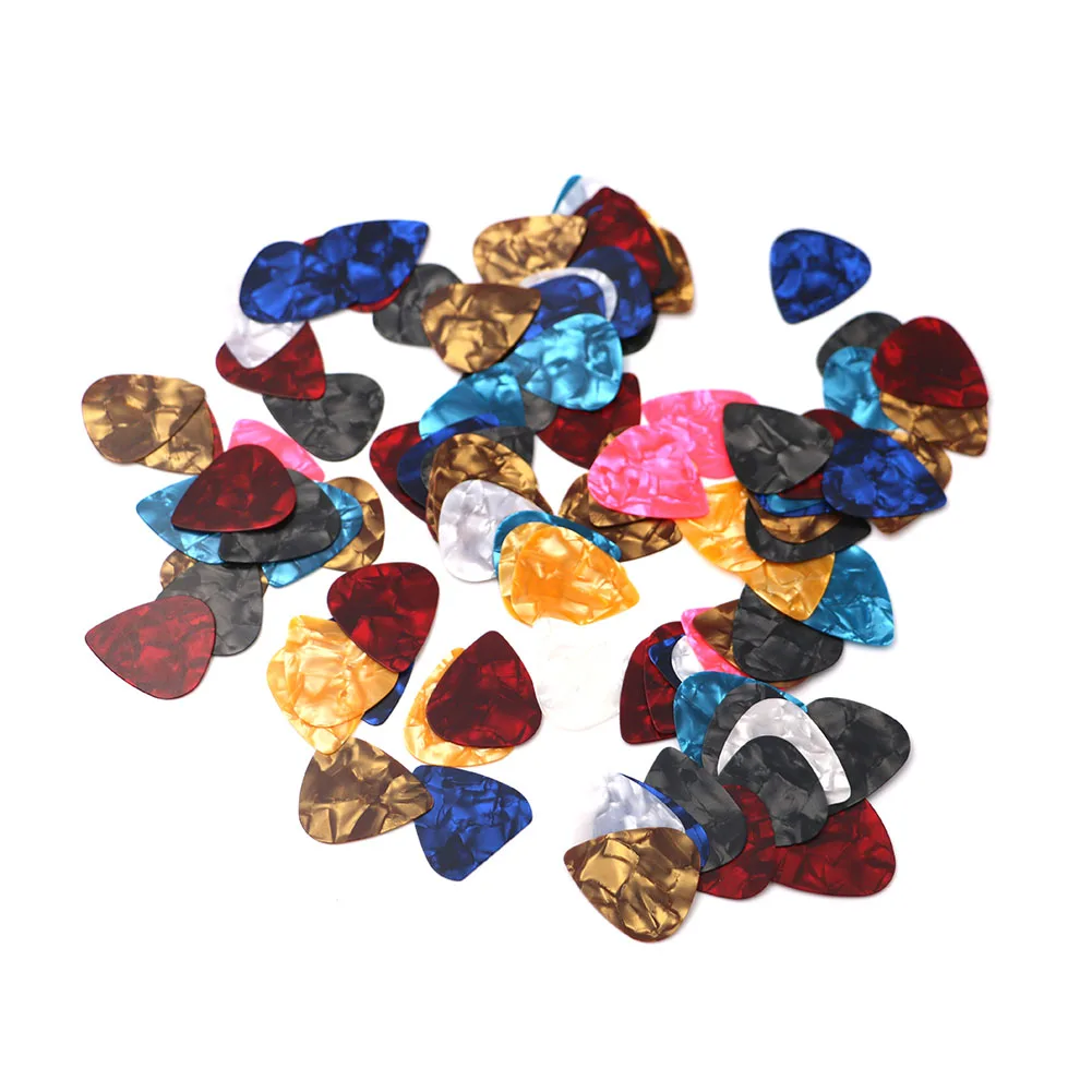 

100Pcs/Lot 0.38mm-0.8mm Thickness Guitar Picks Guitarra Plectrums Instrument Accessories Guitar Picks Guitarra Parts