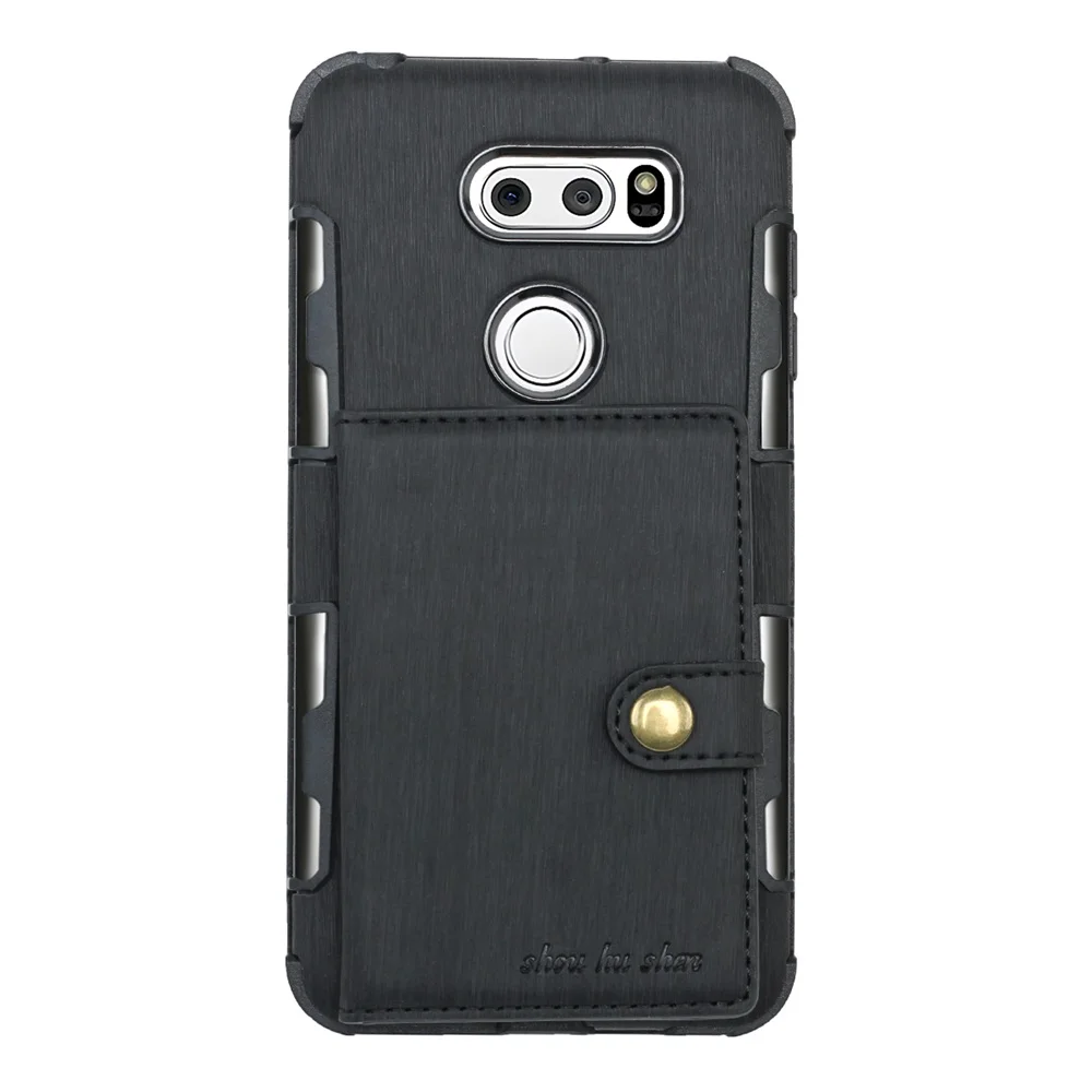 Чехол Кошелек с карманом для карт LG V30 K40 K12 чехол из ТПУ и ПУ книжка отделениями в