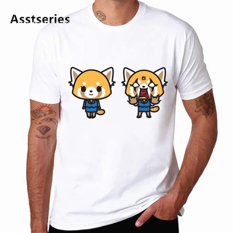 Aggretsuko aggression Retsuko Harajuku футболка с круглым вырезом Fck You панковская Футболка с принтом Повседневная футболка с короткими рукавами уличная HCP4589 - Цвет: HCP4589L