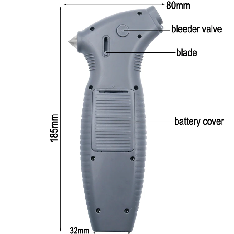 Измерительный инструмент безопасный молоток подсветка резак восемь-в-одном цифровой датчик давления в шинах