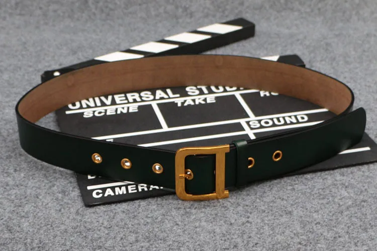 Cena 100% paski z prawdziwej skóry luksusowy projektant Metal D pasek na klamrę kobiety dziewczęta retro vintage duży pasek do dżinsów czarny biały czerwony