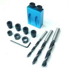 14pcs Woodworking Pocket Hole Screw Jig with Dowel DIY Carpenters Wood Joint Tool 6/8/10mm Angle Drill Set Puncher Locator