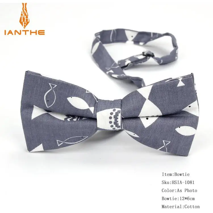Мужской Регулируемый формальный галстук-бабочка из хлопка в винтажном стиле с животным принтом бабочки для смокинга, жениха, вечерние аксессуары, подарок - Цвет: IA1081