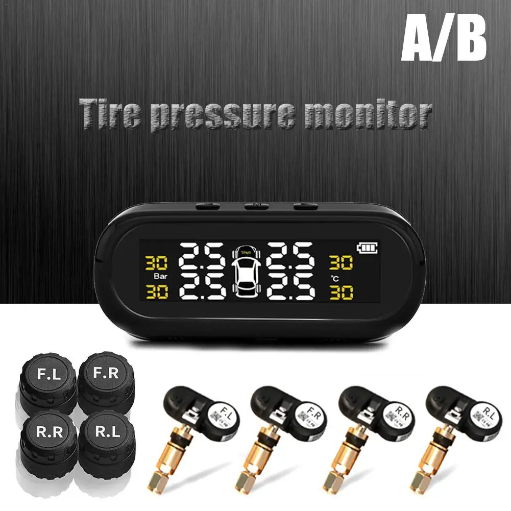 

Concealed Tire Pressure Monitor Universal Solar Tire Pressure Detection Car Tire Detection Wireless Monitor External Internal