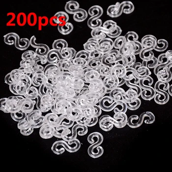 

200PCS(10bags) Transparent Loom Rubber Bands Kits S Shape Clips For DIY Loom Bands Bracelet Charms Accessaries