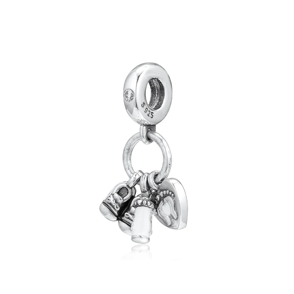 CKK Fit Pandora Браслеты My Little Baby амулеты 925 оригинальные бусины из стерлингового серебра для бусина для изготовления украшений