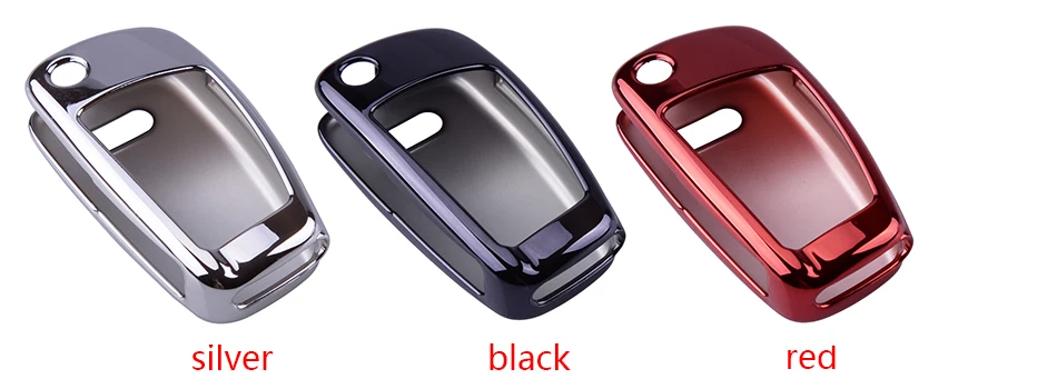 DWCX Soft TPU Car Smart Remote Key Shell Fob Case Cover Protective Holder fit for Audi A1 A3 A4 A6 A7 A8 Q3 Q5 TT