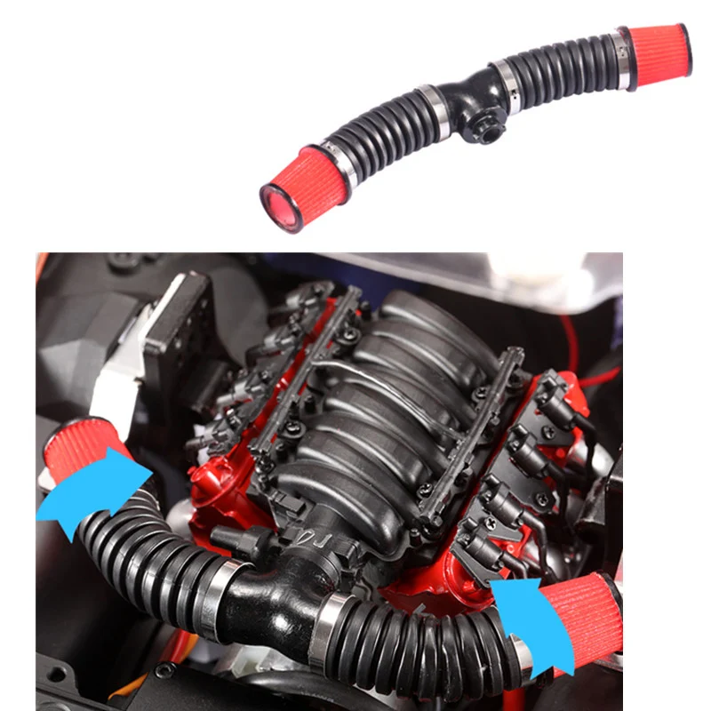 

Simulated V86.2L LS3 Engine Intake Tube Double Mushroom Head Mold Plate Air Filter Connector DJC-0680 for RC Car DIY Acc